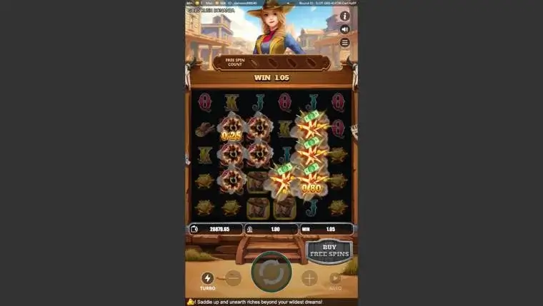 Ảnh màn hình gameplay game GOLD RUSH BONANZA (Kingmidas #) (slot) chơi tại LC79